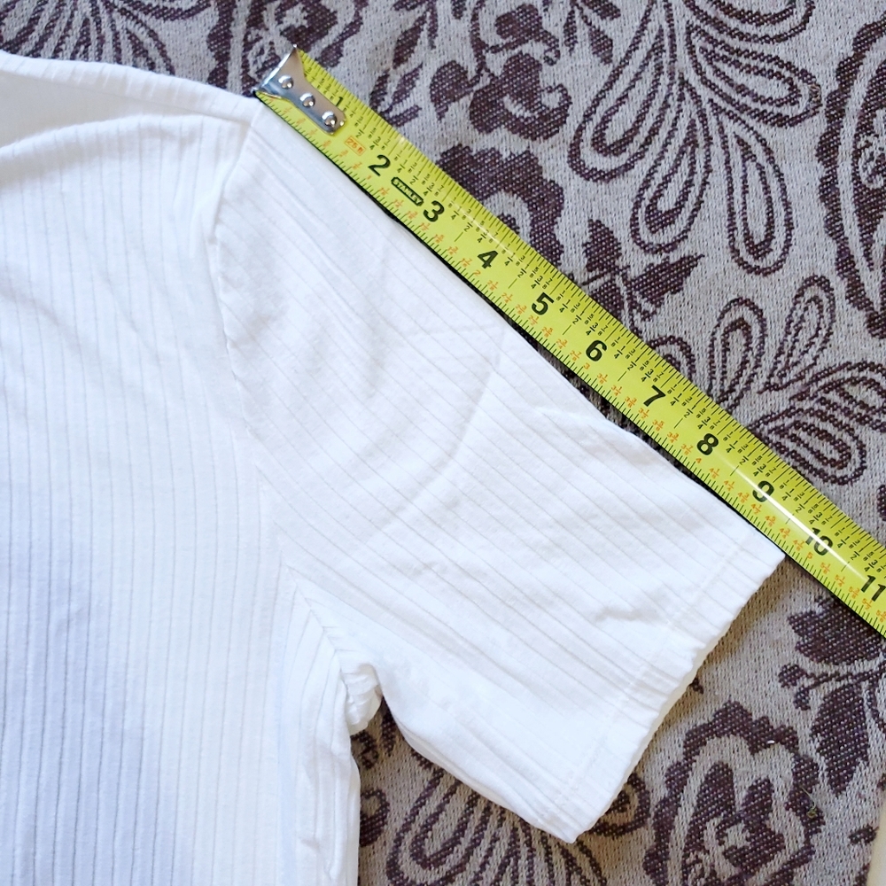White Ribbed Shirt - Picture 8 of 8